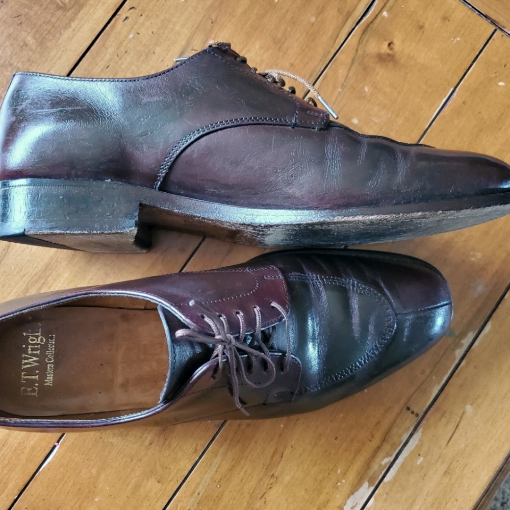 E. T. Wright Burgundy Oxford Dress Shoes 8.5 B